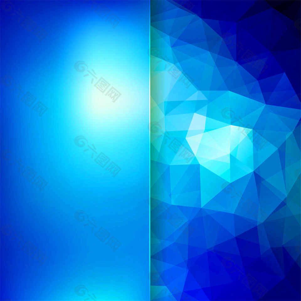 蓝色低多边形背景图片