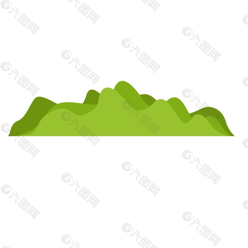 抽象绿色山脉元素