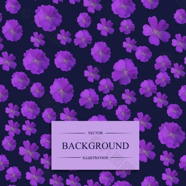紫花图案背景