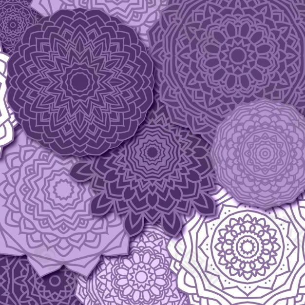 紫色曼陀罗图案背景