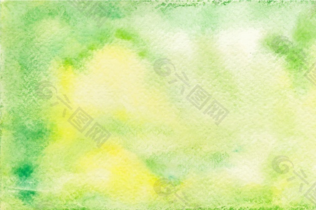绿色和黄色水彩背景
