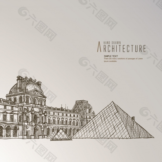 Louvre博物馆手绘