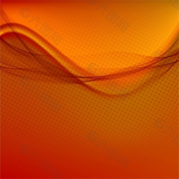 现代橙色波浪背景