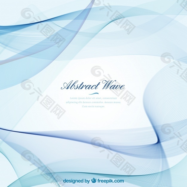 蓝色背景的波浪背景