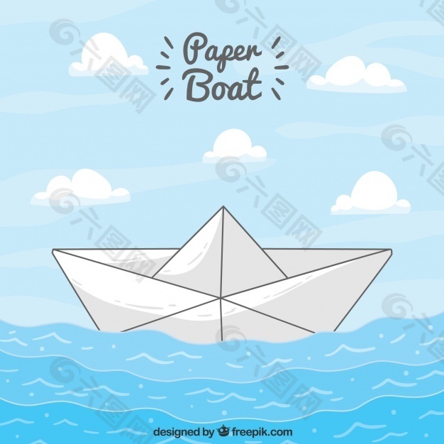 纸船背景