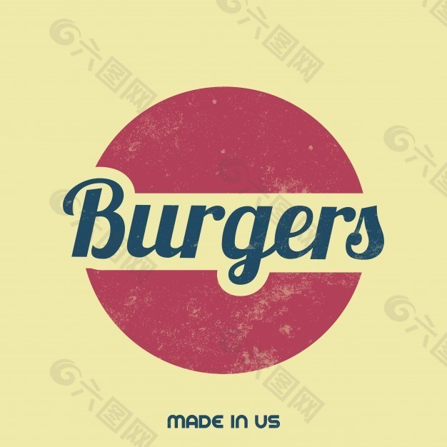 老式汉堡标志