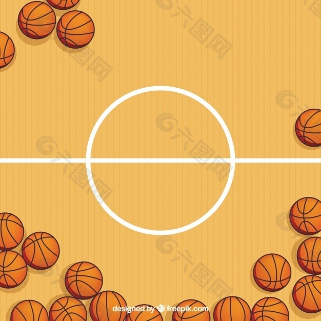 球背景篮球场