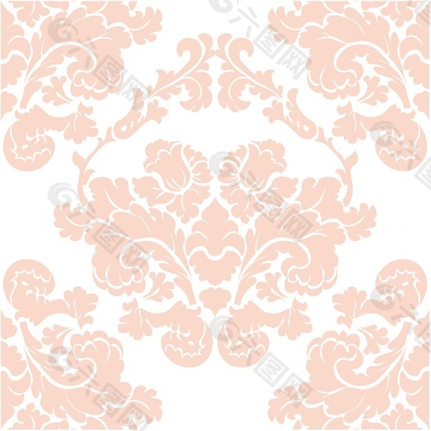 橙色和白色装饰图案背景