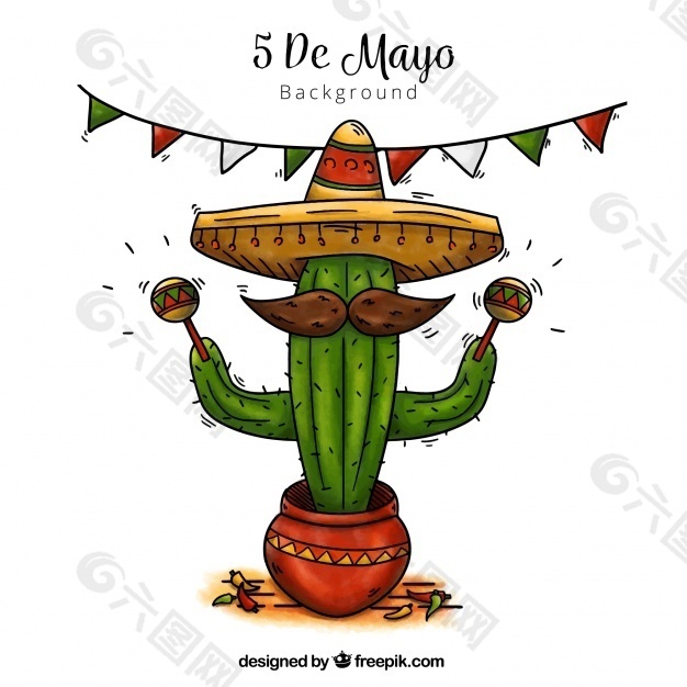 墨西哥仙人掌背景