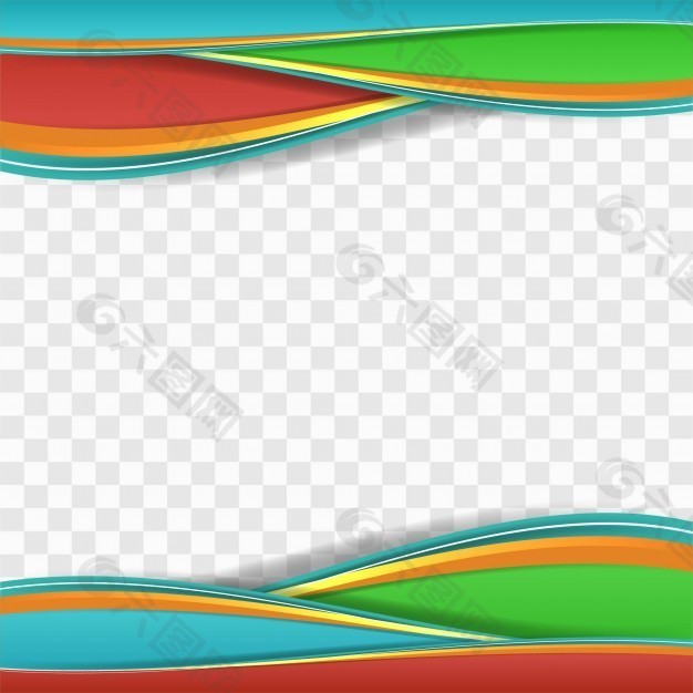 多彩的波浪背景
