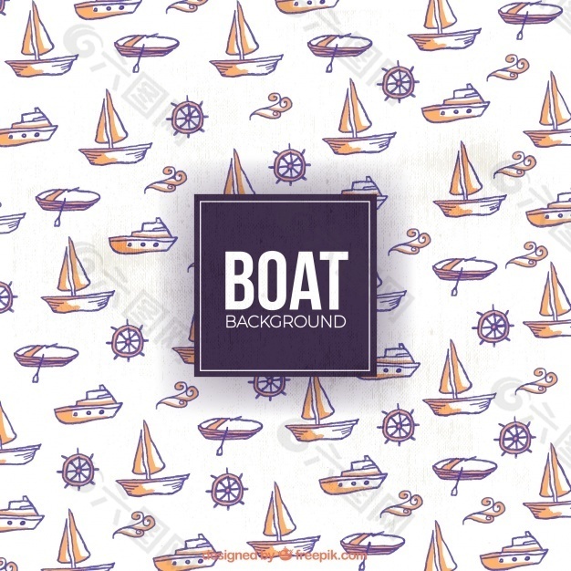 手拉船和舵的背景