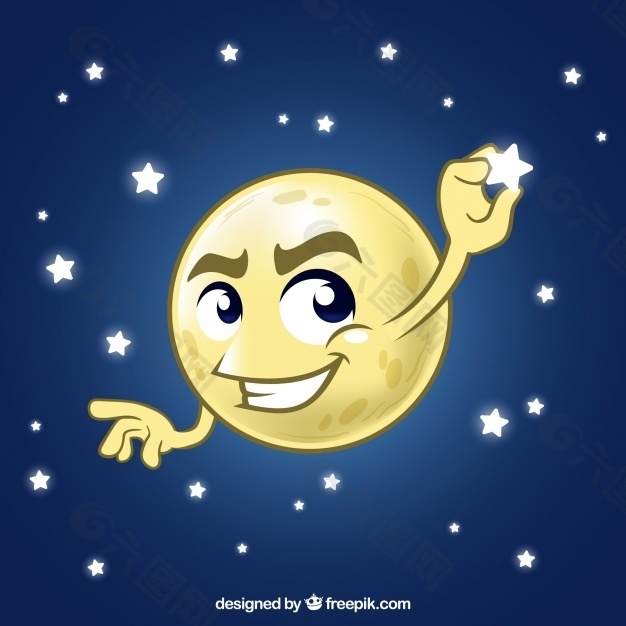 月球背景捕捉恒星