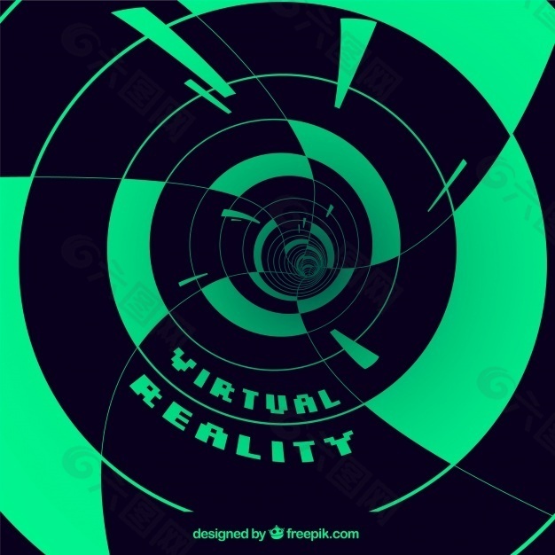 抽象形状的虚拟现实背景