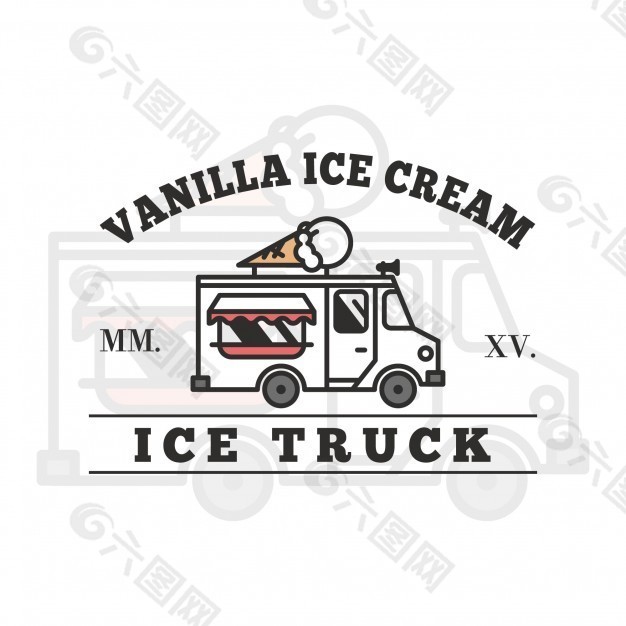 冰淇淋车标志