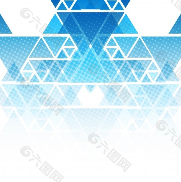 蓝三角多边形背景