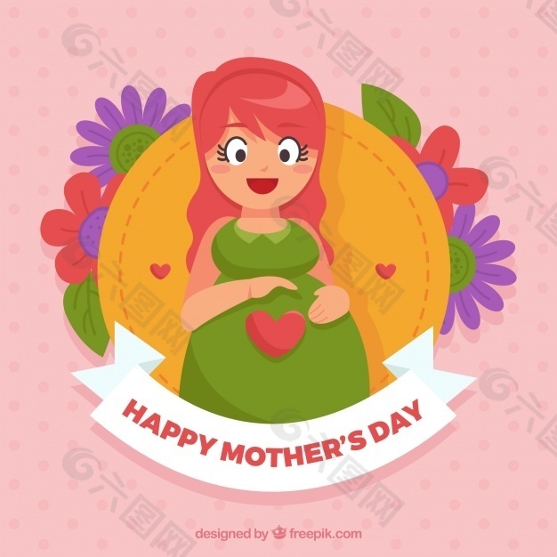 母亲节背景与孕妇