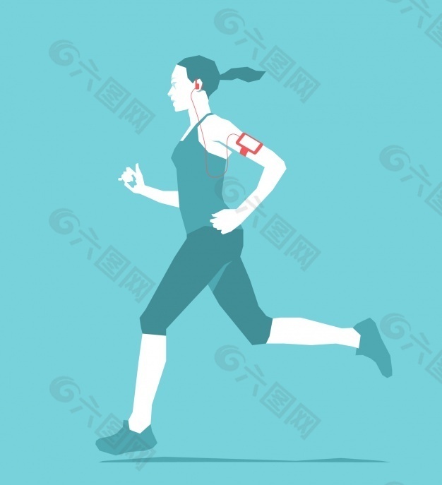 女子跑步背景设计