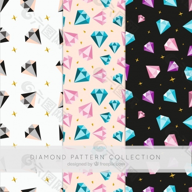 平面钻石图案的收集