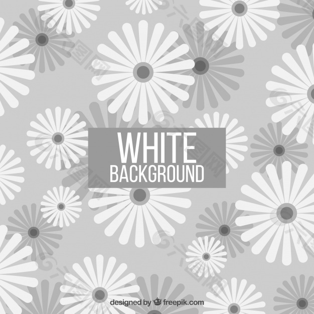 白色和灰色的花朵背景