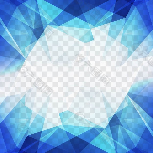 几何背景的蓝色多边形形状