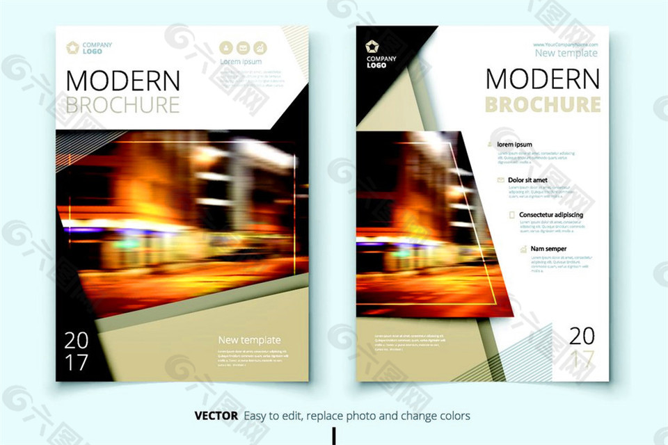 紫色城市夜景画册图片