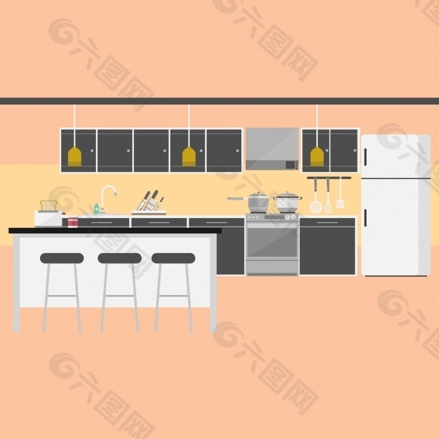 厨房背景设计