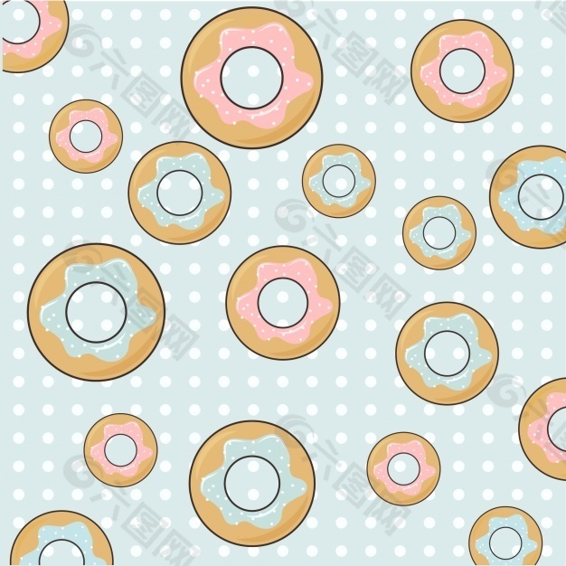 甜甜圈图案设计