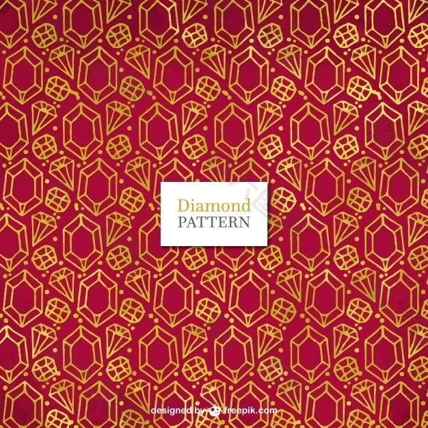 手绘钻石装饰图案