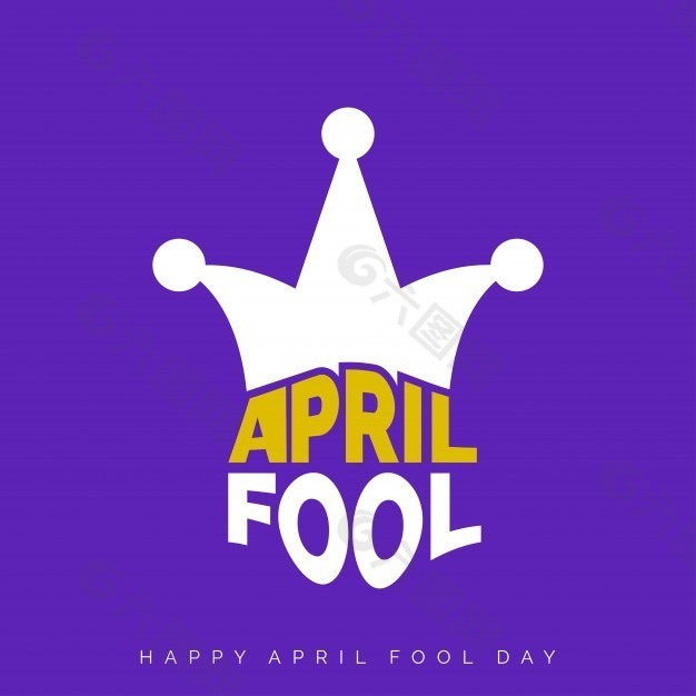 四月愚人节，有趣的紫色背景