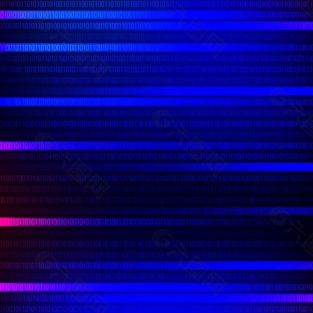 用二进制数字装饰的蓝色技术背景