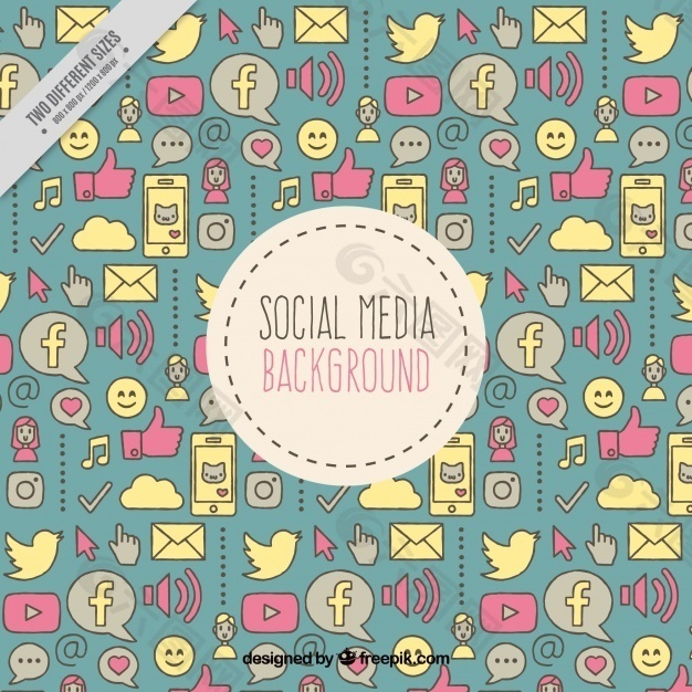 社交网络元素的有趣背景