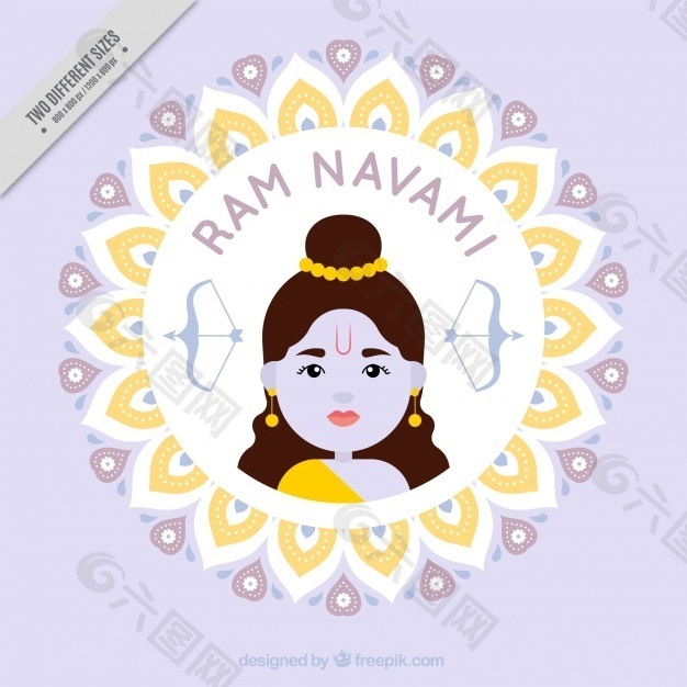 可爱的RAM navami背景