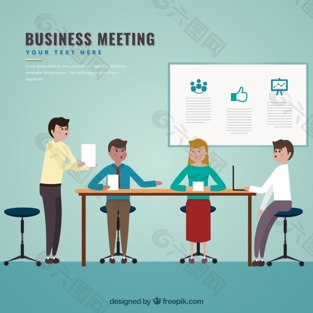 平面设计中的商务对话背景