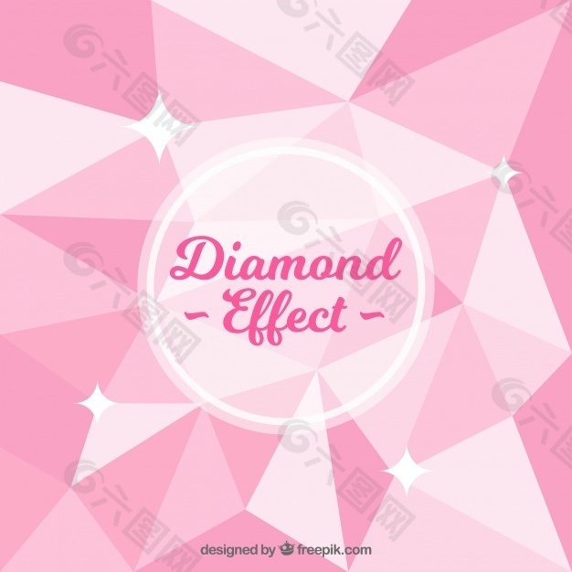 粉红色背景钻石效果