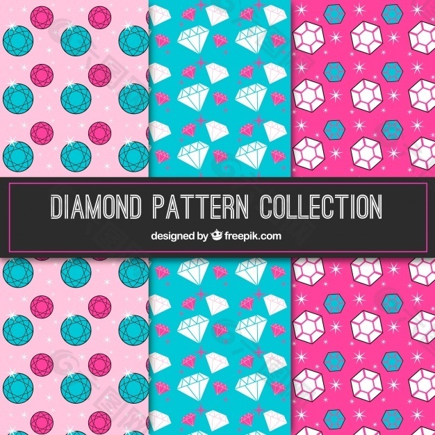 多彩的钻石图案