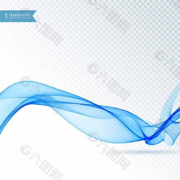 蓝色抽象的形状，波浪状的纹理