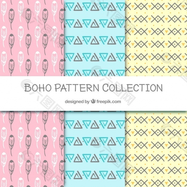 在柔和的色彩波希米亚图案