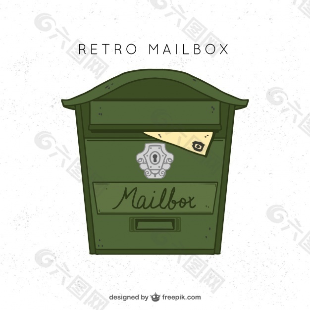 绿色旧邮箱背景