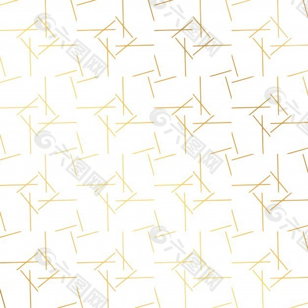 线条与正方形的金色图案