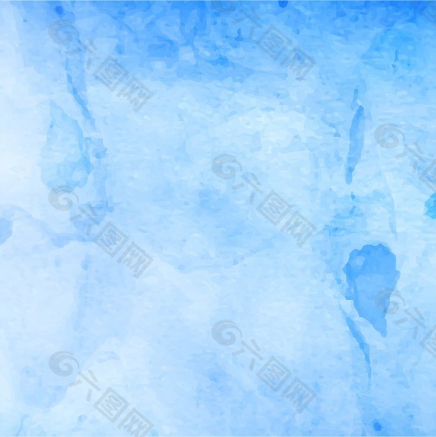 蓝色背景，抽象的水彩纹理