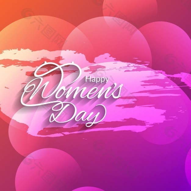 国际妇女节，有泡沫的背景