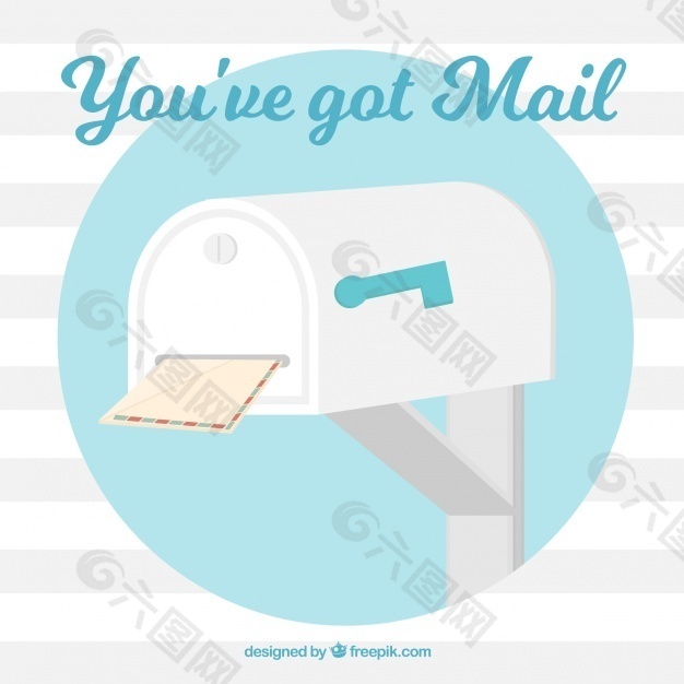 信封和文本的邮箱背景