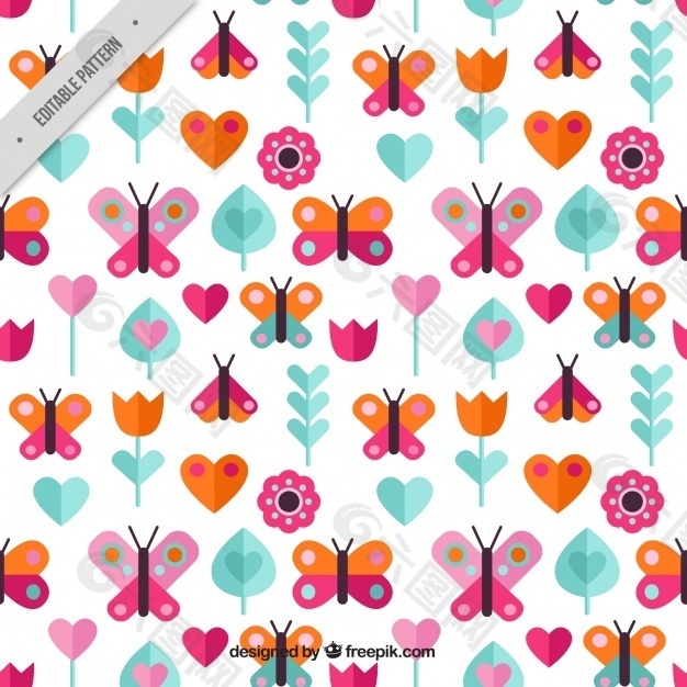彩色蝴蝶图案