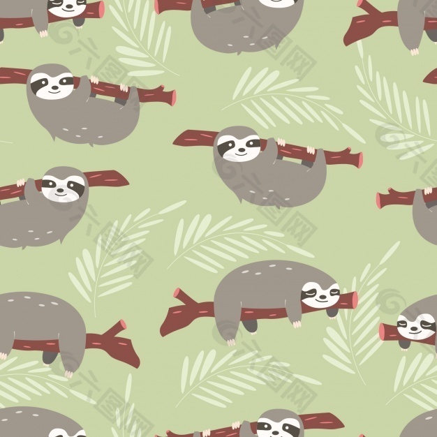 树懒图案设计