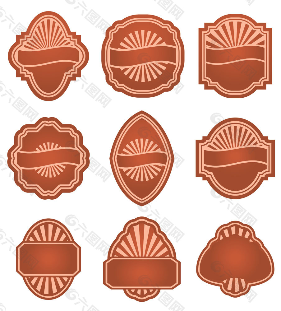 放射图案标签图片