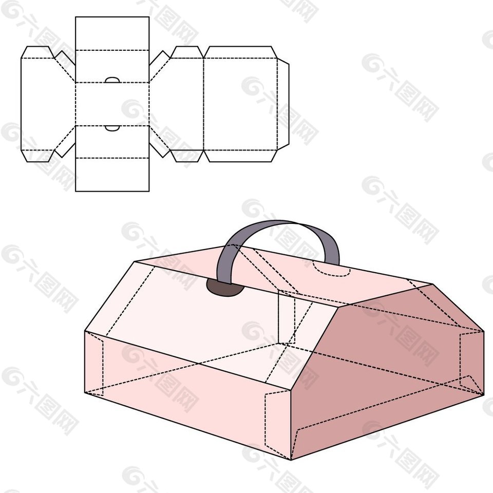 个性粉色纸盒设计图片