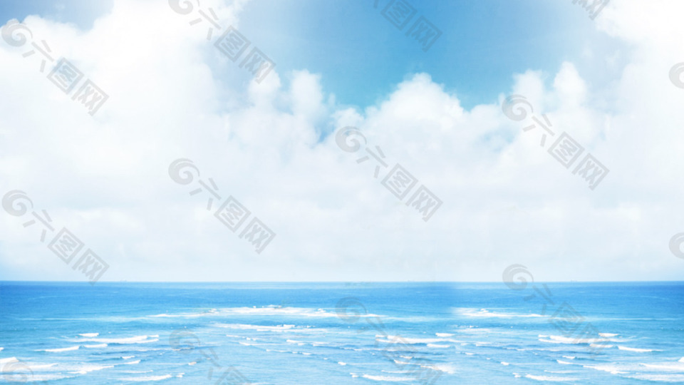 海滩大海蓝天风景