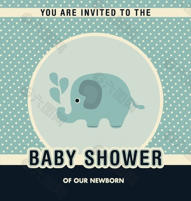 婴儿洗澡邀请设计