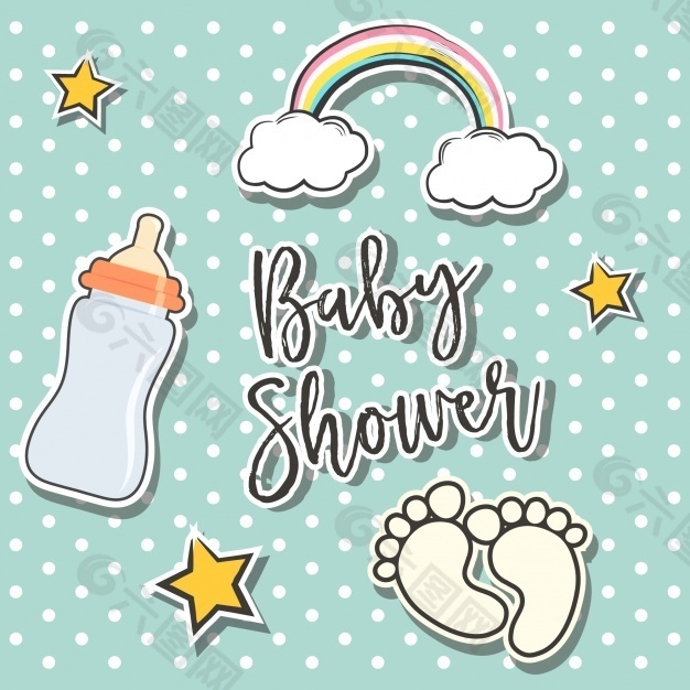 婴儿淋浴背景设计