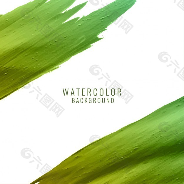 背景：绿色水彩，纹理